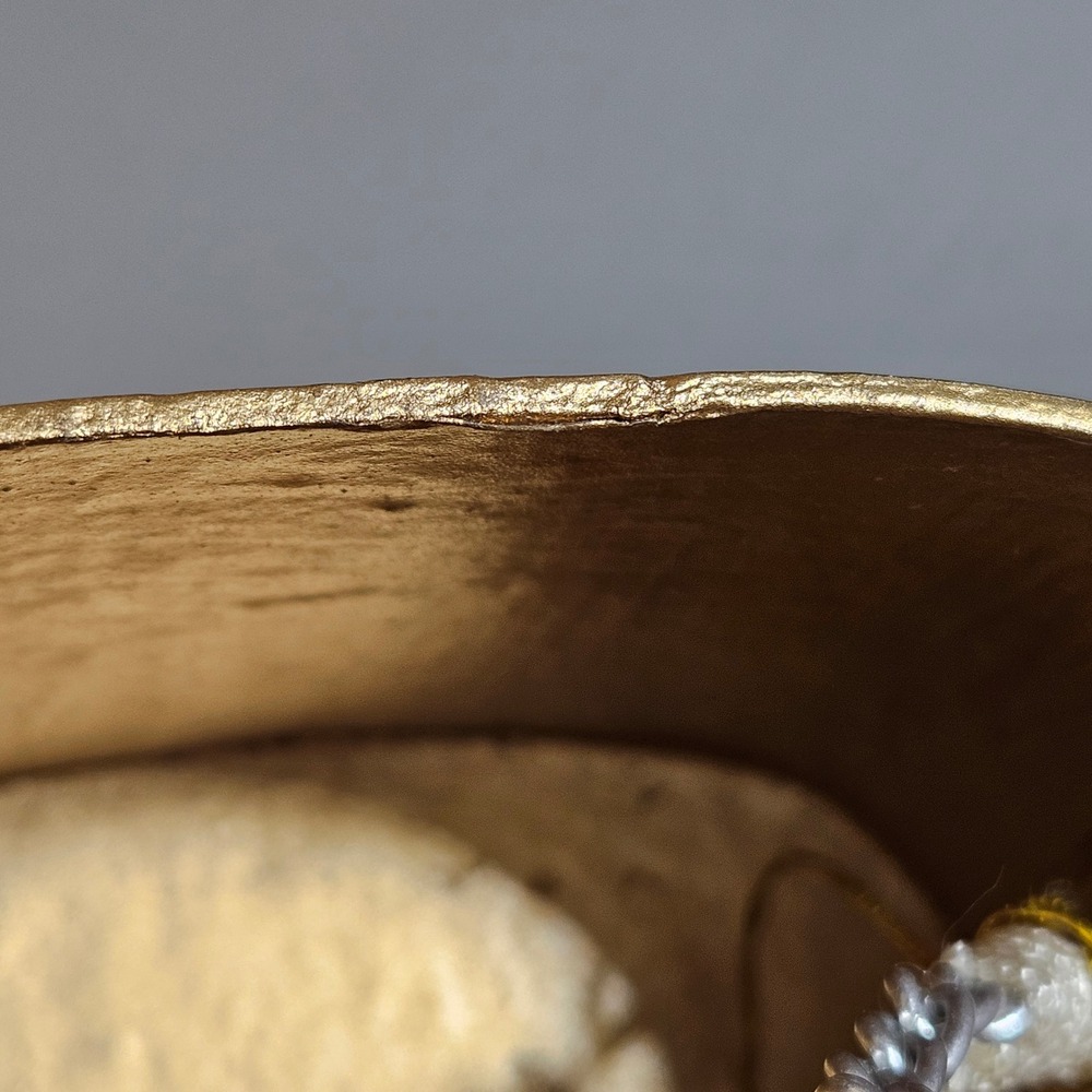 Vintage Mary Frances Gold Silver Beaded Minaudiere Evening Bag Handbag Purse - Picture 8 of 14
